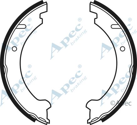 APEC BRAKING Piduriklotside komplekt,seisupidur SHU512